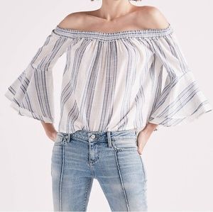 Lucky brand Off Shoulder Stripe Top